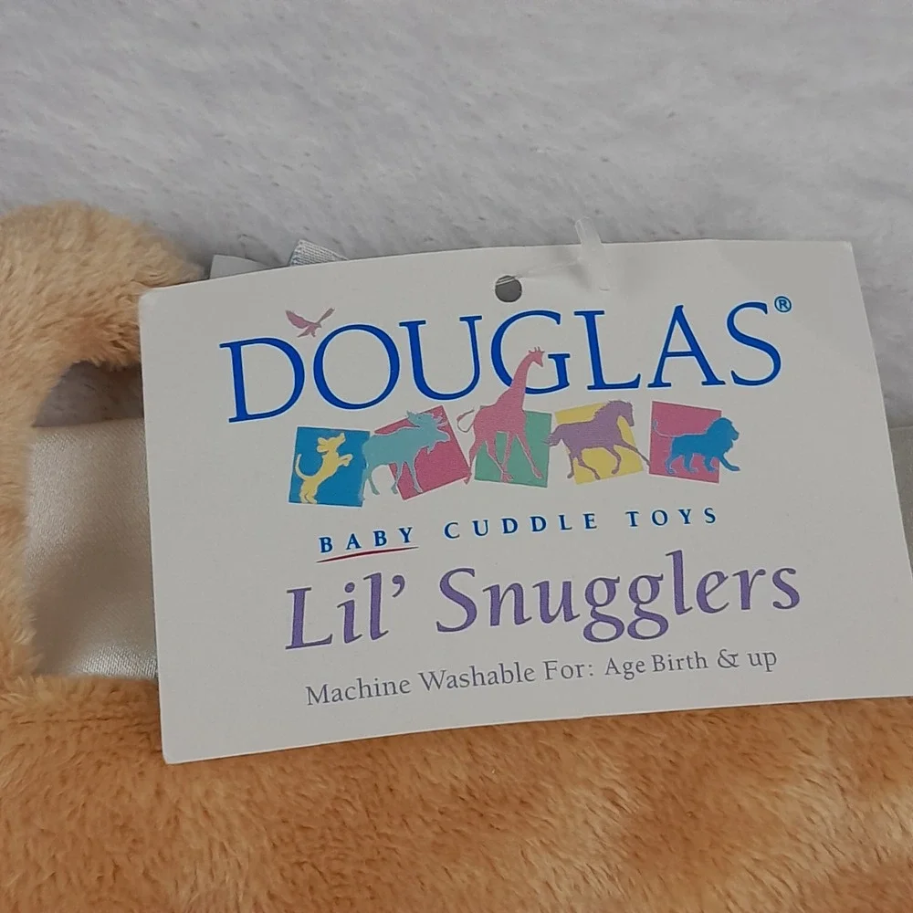 Douglas Baby Lil Snugglers Puppy Love Security Blanket Tan Dog Lovey 1406 NWT